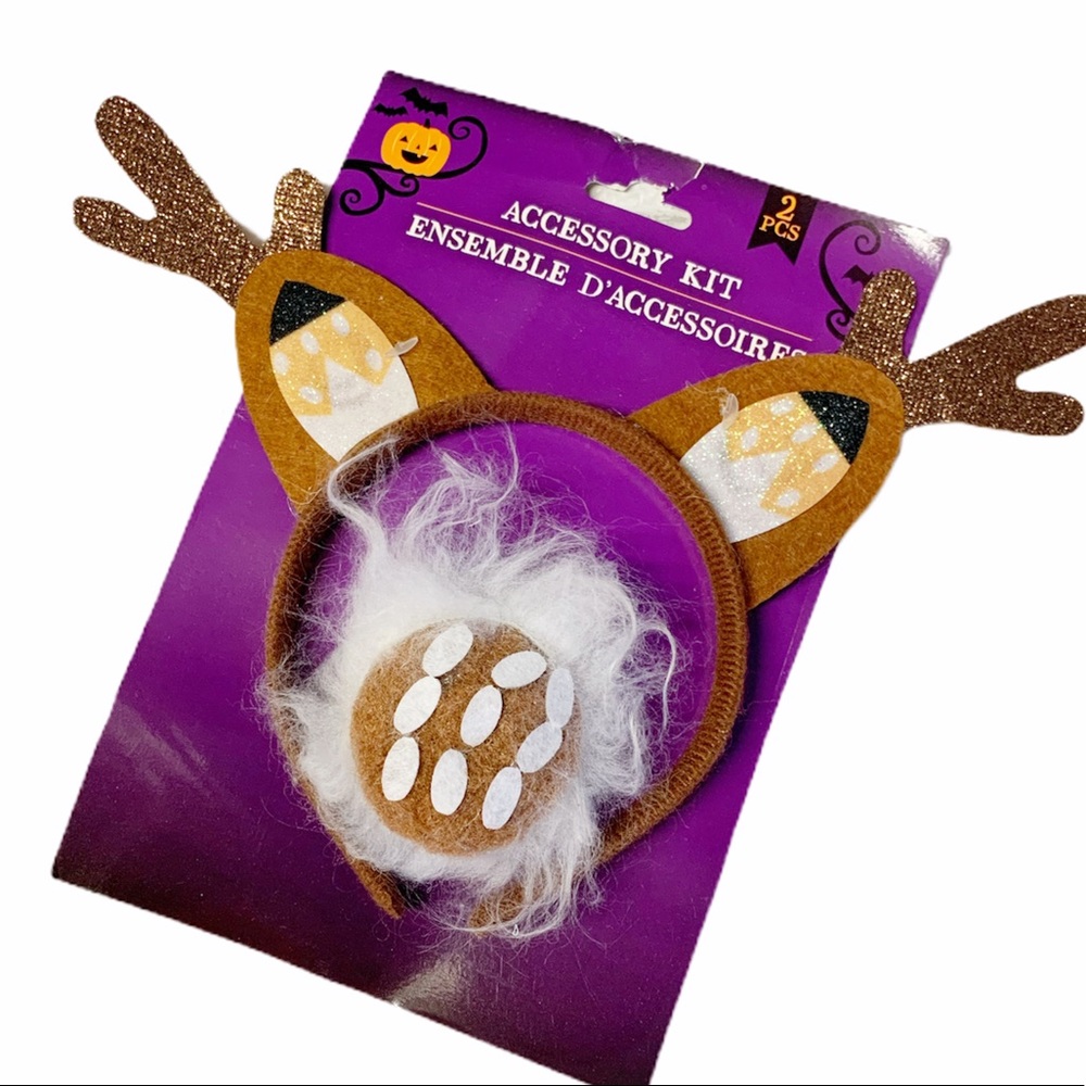 Deer costume accessories kit ears and tail set - Picture 1 of 6
